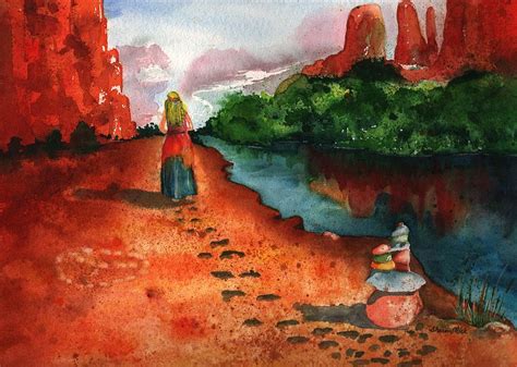 Sedona Arizona Spiritual Vortex Zen Encounter Painting By