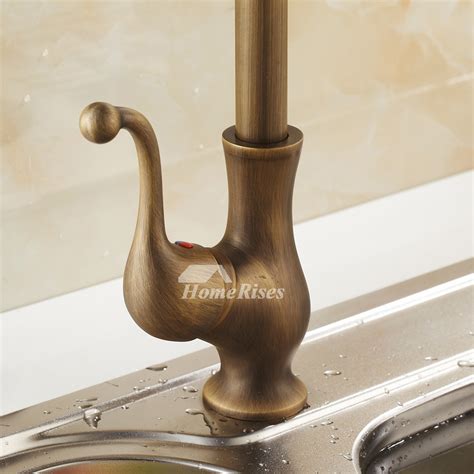 The single hole, single lever gooseneck faucet (plus, it's the only fixture named for a above: Antique Brass Single Handle Gooseneck Kitchen Faucet ...