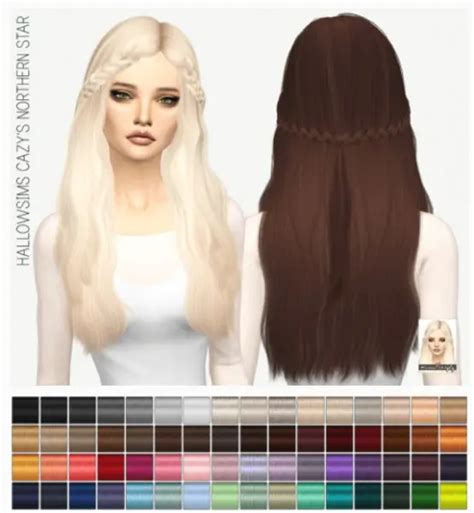 Sims 4 Hairs Miss Paraply Cazy`s Northern Star Solids