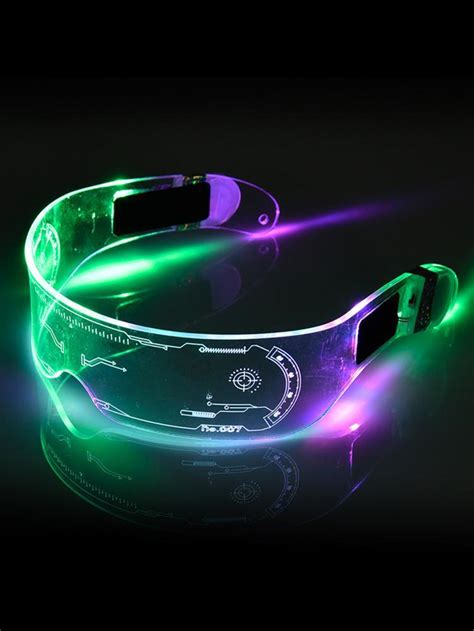 7colors led visor glasses cyberpunk goggles cosplay fancy dress photo props ebay