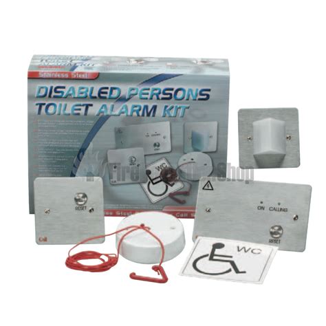 Disabled Persons Toilet Alarm Kit Stainless Steel Flush Only