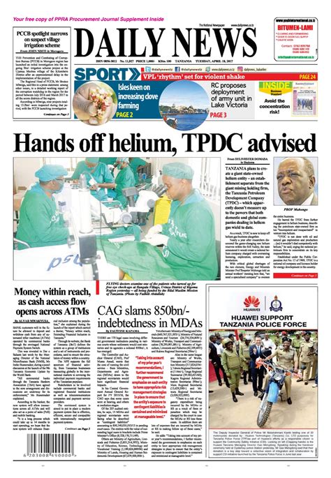 Daily News Gazeti Pekee Lenye Hadhi Tanzania Jamiiforums