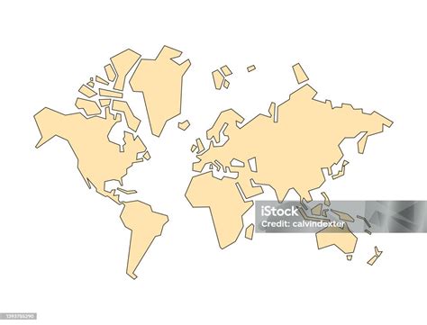 World Map Editable Strokes Stock Illustration Download Image Now