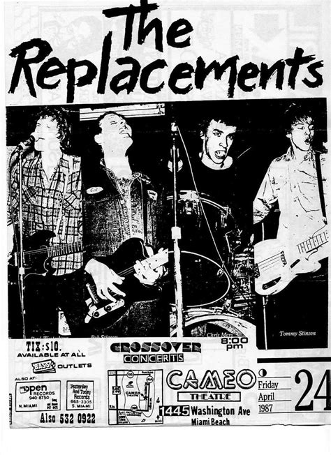 The Replacements Dorm Posters Gig Posters Concert Posters Music