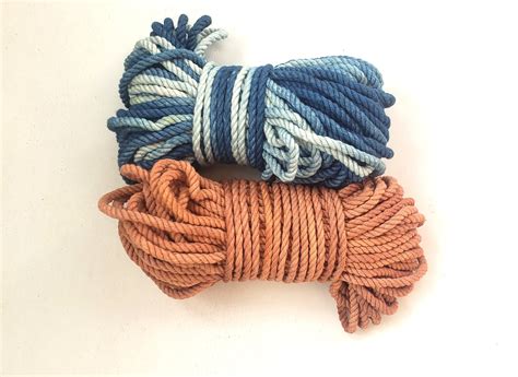 Two Pack Naturally Dyed Rope Hand Dyed Macrame Rope Botanically