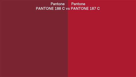 Pantone 188 C Vs Pantone 187 C Side By Side Comparison