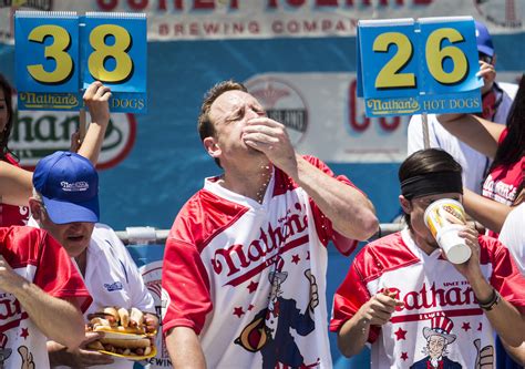 Joey Chestnut Wins His 10th Nathans Famous Hot Dog Eating Contest
