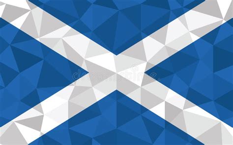 Low Poly Scotland Flag Vector Illustration Triangular Scottish Flag
