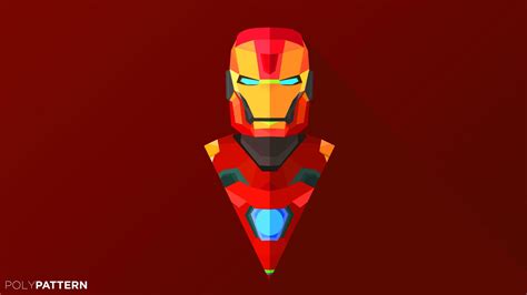 Wallpaper Iron Man Abstract Low Poly Minimalism 4k 5k Iphone