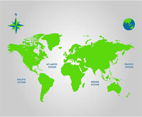 Green World Map Ai Svg Vector Uidownload