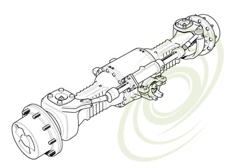 Technical Illustration Of An Axle By Galaxy Graphics Technical
