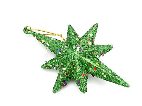 Green Christmas Star Isolated Stock Image Image Of Celebrate