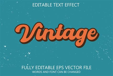 Premium Vector Vintage Text Effect