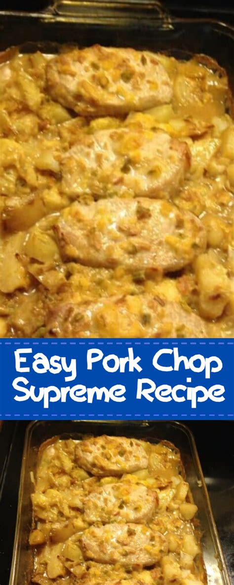 The pork chops were tender and it was an easy meal to prepare. Easy Pork Chop Supreme Recipe in 2020 | Easy pork, Easy pork chops, Boneless pork chop recipes