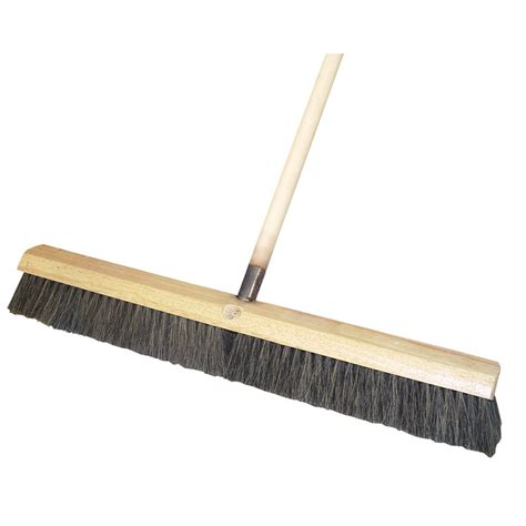 Floor Broom Horsehair 36 With 5 Wood Handle