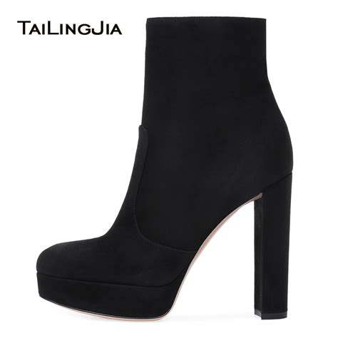 women shoes marcorepublic uganda women s round toe chunky block stacked heels ankle booties