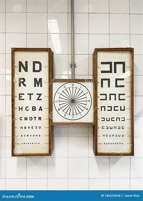 An Antique Eye Chart In An Old Eye Clinic Vintage Eye Chart With