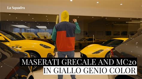 Two Yellow Maseratis Grecale Trofeo And Mc In Giallo Genio Color