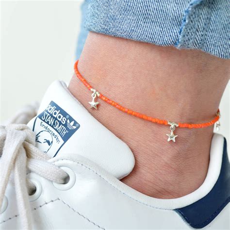 Beaded Star Anklet By Peony Love