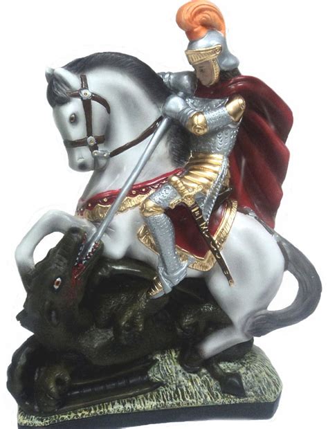 São jorge foi, conforme a tradição, um soldado romano. São Jorge de 50 cm, em gesso. | São jorge, Jorge guerreiro ...
