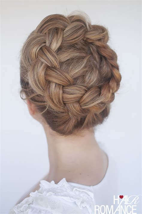 new braid tutorial the high braided crown hairstyle hair romance