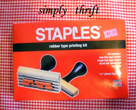 Simply Thrift Rubber Type Printing Kit