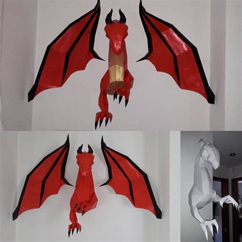 DIY papercraft dragon: Turn this printable PDF pattern into an
