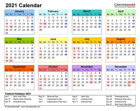Get Printable 2021 Calendar Landscape Best Calendar Example