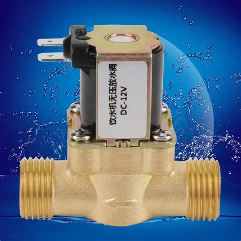 12v Bspp G12 Brass Nc Normally Electric Solenoid Valve 2 Way Pressure