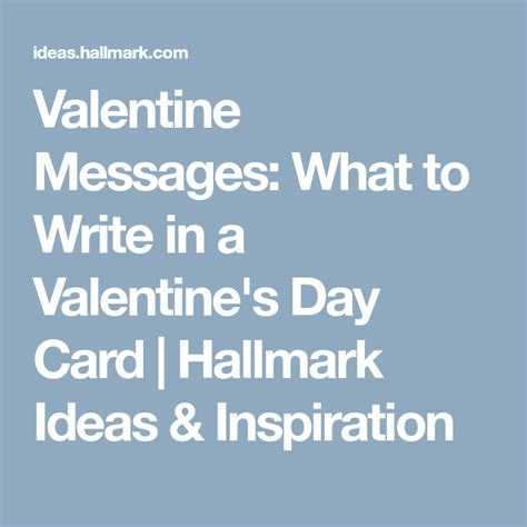 Husbands, boyfriends and lovers all deserve to hear how you feel, so we've gathered some ideas of what to write in a valentine's day card for him that will help you say. Valentine messages: what to write in a Valentine's Day ...