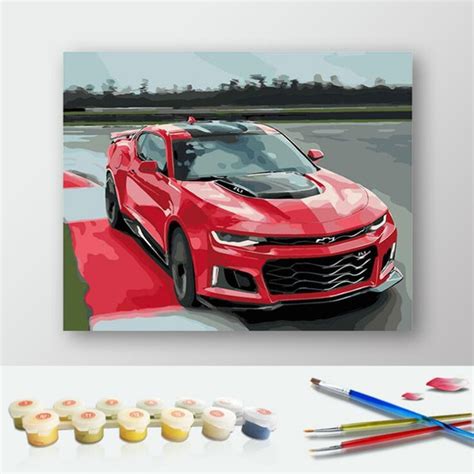 Diy Painting By Numbers Car Modern Home Wall Decor Kits Acrylic Paint