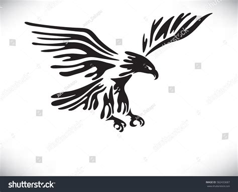 Eagle Symbol Emblem Design Attacking Eagle Stock Vector Royalty Free