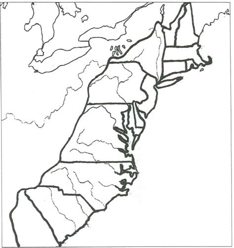Map Of The 13 Original Colonies Printable Printable Maps
