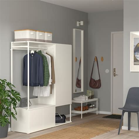 Platsa Wardrobe With 3 Doors Whitefonnes White 140x42x161 Cm Ikea