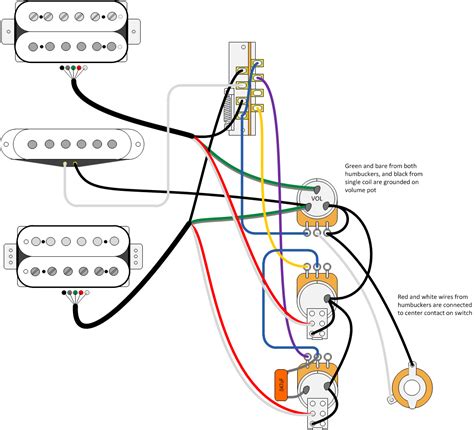 The diagram provides visual representation of a electrical arrangement. Hss Strat Wiring Diagram 1 Volume 2 Tone | Wiring Diagram