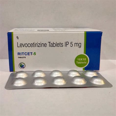 5 Mg Levocetirizine Tablets For Pharma Industry Packaging Type Box