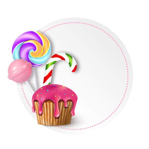 Sweet Candy Clipart Vector Birthday Illustration With Sweets And