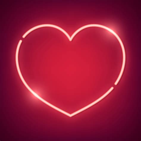 Free Vector Neon Heart Illustration