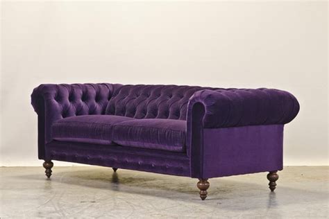 Purple Velvet Chesterfield Sofas Charlotte By Cococo Home Inc