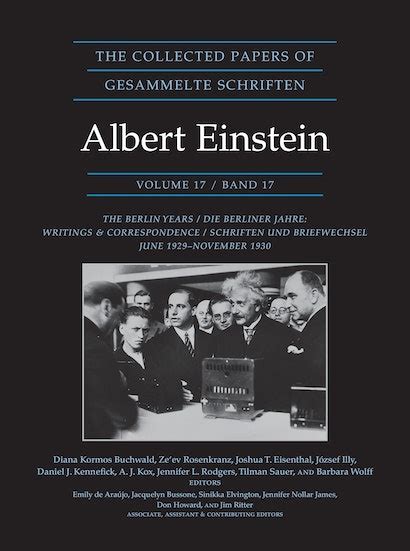 The Collected Papers Of Albert Einstein Volume 17 Documentary Edition
