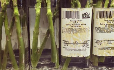 Grocer to ban disposable plastic bags at checkout. Whole Foods $6 Asparagus Water Is the American Dream at Work