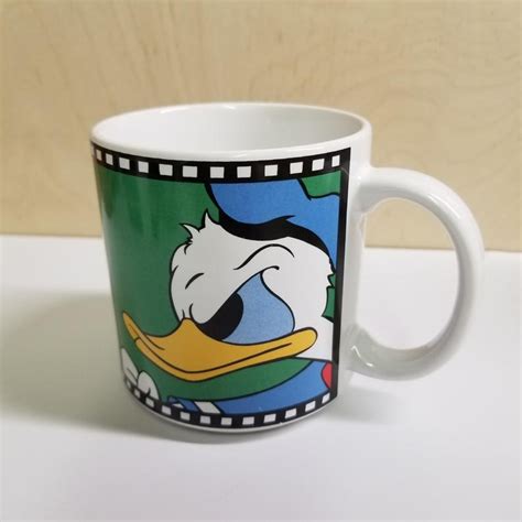 Vintage Donald Duck Coffee Mug Cup Film Reel Primary Colors Etsy