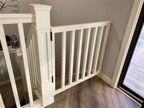 Custom Spindle Wooden Gate Baby Gate Stairway Gate White Etsy