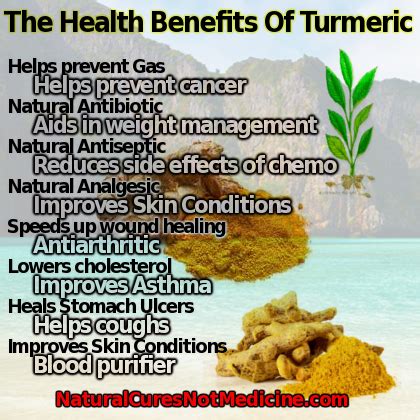 The amazing health benefits of turmeric and curcumin include the ability to reduce inflammation, heal wounds, improve skin health, protect cognitive abilities, and ease menstrual difficulties. Natural Cures Not Medicine: benefits of turmeric