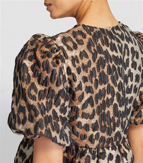 Womens GANNI Multi Leopard Print Blouse Harrods UK