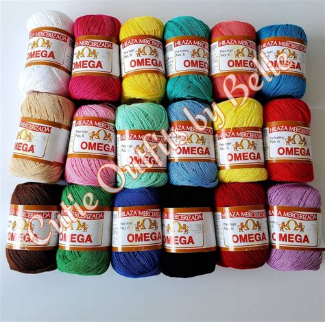 100 Mercerized Cotton Yarn Omega Cotton Yarn No 6 Omega Etsy