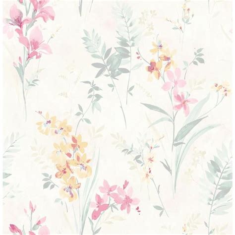 Chesapeake 564 Sq Ft Henrietta Pastel Floral Wallpaper