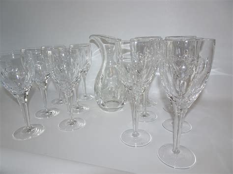 Vintage Waterford Crystal Imprint Glasses And Carafe By John Rocha