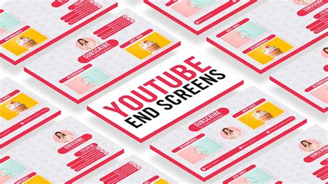 4 YouTube End Screen Outro Templates - After Effects Template