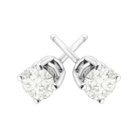 12 Ct Diamond Stud Earrings In 10k White Gold Nuhbeginc Multimedia